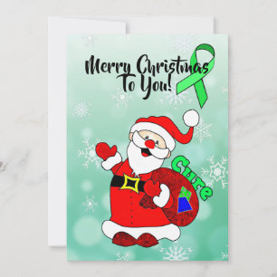 Tarjeta Festiva Navidades de la Enfermedad de Lyme Santa Cure