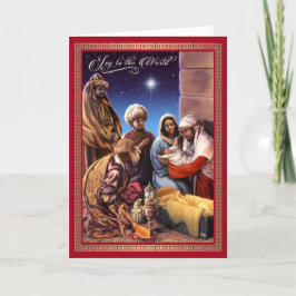 Tarjeta Festiva Navidades de la escena de la natividad afroamerica