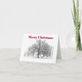 Tarjeta Festiva Navidades de la escena invernal con arco blanco (p