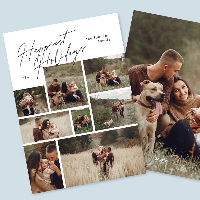 Tarjeta Festiva Navidades de la escuela moderna 8 Foto más feliz (Subido por el creador)