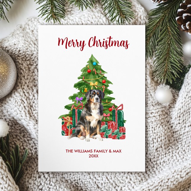 Tarjeta Festiva Navidades de la familia Bernese Mountain Dog (Subido por el creador)