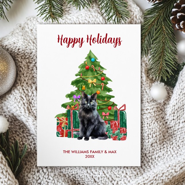 Tarjeta Festiva Navidades de la familia Black Cat (Subido por el creador)