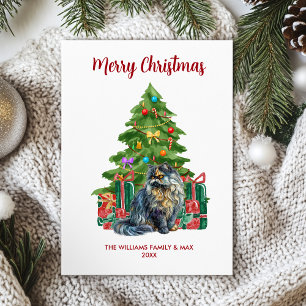 Tarjeta Festiva Navidades de la familia Cat Persa