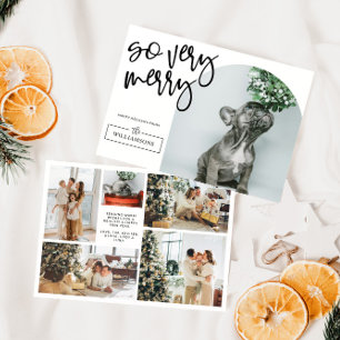 Tarjeta Festiva Navidades de la familia de fotos de arte moderno