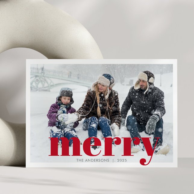 Tarjeta Festiva Navidades de la familia de las fotos de los merry  (Subido por el creador)
