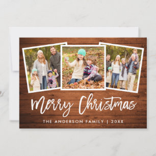 Tarjeta Festiva Navidades de la familia fotográfica Brussel Rústic