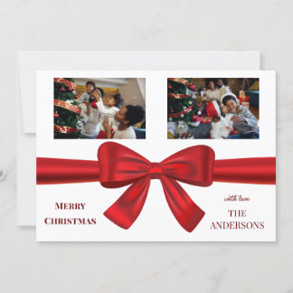 Tarjeta Festiva Navidades de la familia fotográfica personalizada