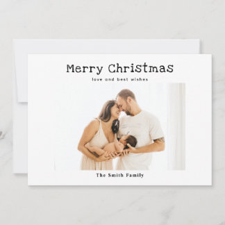 Tarjeta Festiva Navidades de la familia fotográfica simple y moder