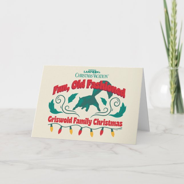 Tarjeta Festiva Navidades de la familia Griswold, divertida y viej (Anverso)