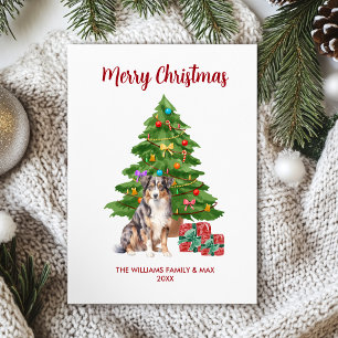Tarjeta Festiva Navidades de la familia Shepherd Dog de Australia