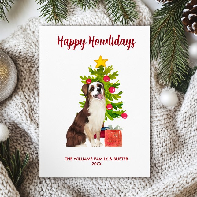 Tarjeta Festiva Navidades de la familia Shepherd Dog de Australia (Subido por el creador)