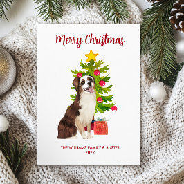 Tarjeta Festiva Navidades de la familia Shepherd Dog de Australia