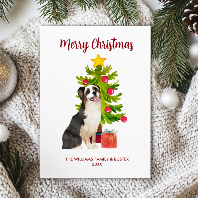 Tarjeta Festiva Navidades de la familia Shepherd Dog de Australia (Subido por el creador)
