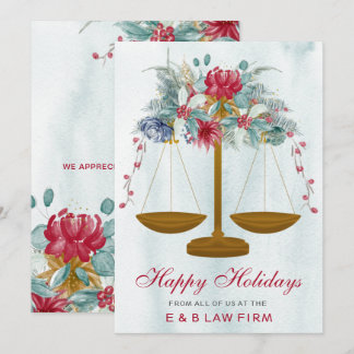 Tarjeta Festiva Navidades de la Firma de Leyes de la Escala de la