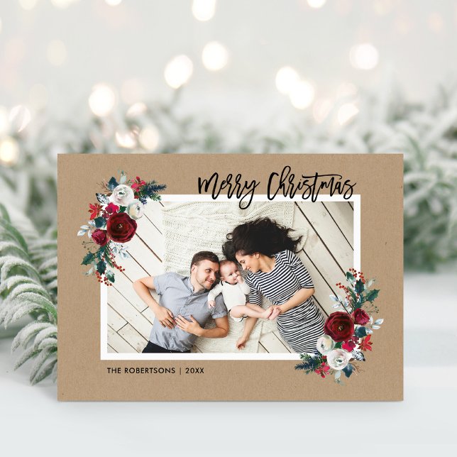 Tarjeta Festiva Navidades de la Floral 2 de vacaciones doblados (Subido por el creador)