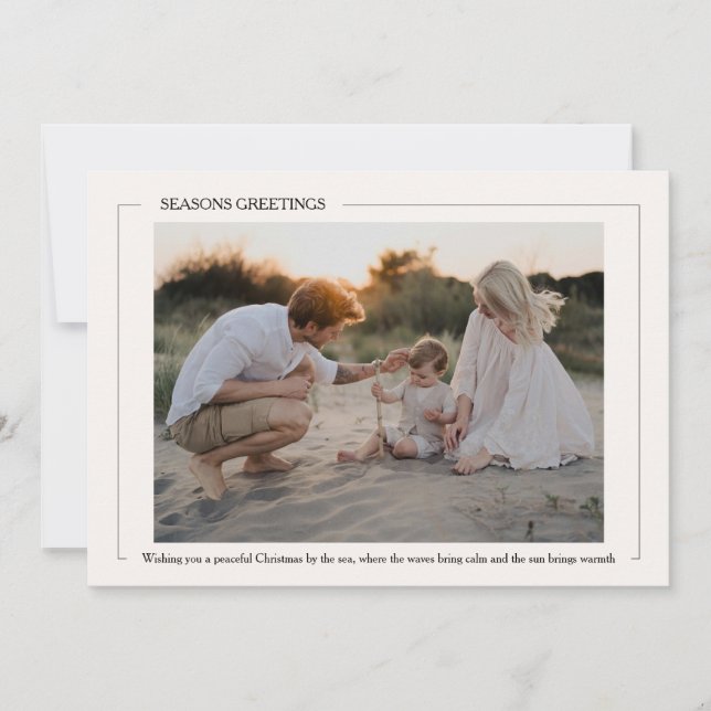 Tarjeta Festiva Navidades De La Foto Marítima (Anverso)