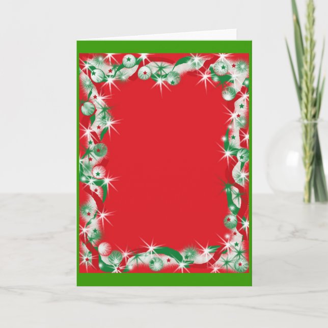 Tarjeta Festiva Navidades de la frontera de Garland (Anverso)