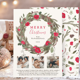 Tarjeta Festiva Navidades de la guerra de invierno 3 fotos