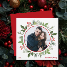 Navidades de la hoja de moda Red Holly Berry Wreat