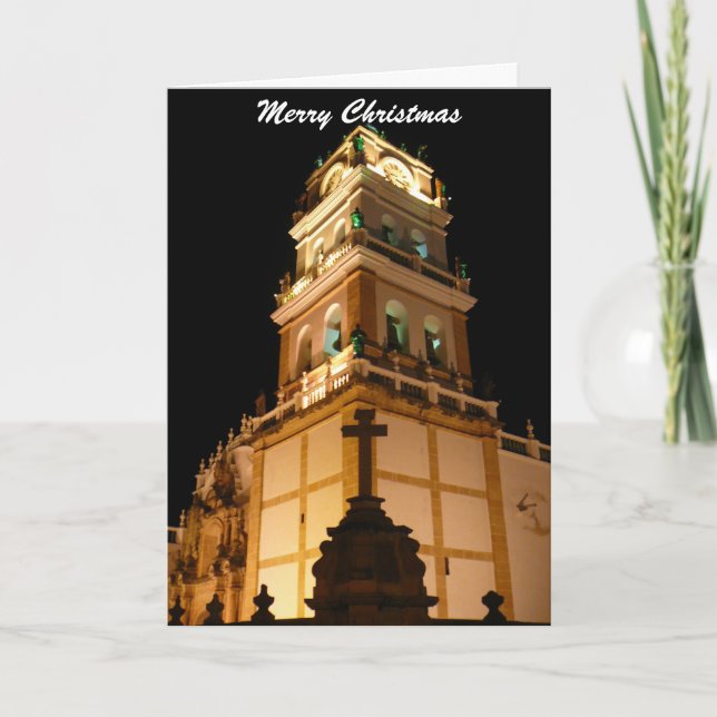 Tarjeta Festiva navidades de la iglesia de succión (Anverso)