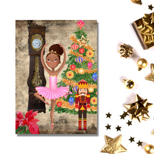 Tarjeta Festiva Navidades de la Ley Clara de los Nutcracker Eve Ba