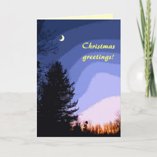 Tarjeta Festiva Navidades de la Luna de Sol