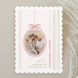 Tarjeta Festiva Navidades de la moda Grandmillennial Coquette