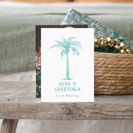 Tarjeta Festiva Navidades de la Palm Seas y Saludos Tropicales