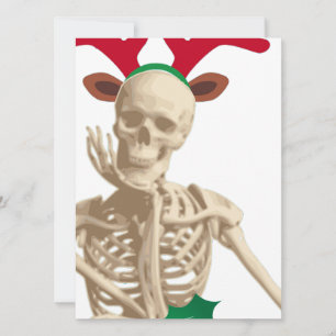 Tarjeta Festiva navidades de la pesadilla del esqueleto