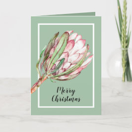 Tarjeta Festiva Navidades de la Protea Tropical