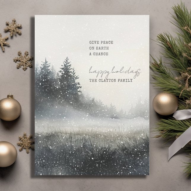 Tarjeta Festiva Navidades de la Selva de Pino Snowy (Subido por el creador)