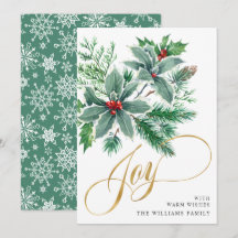 NAVIDADES de la sucursal JOY Holly Berry saludan