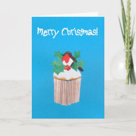 Tarjeta Festiva Navidades de la tarta con Robin Redmama