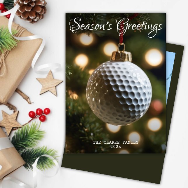 Tarjeta Festiva Navidades de la temporada de golf Dark Green (Subido por el creador)