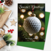 Navidades de la temporada de golf Olive Green Golf