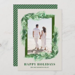 Tarjeta Festiva Navidades de la vegetación acuática