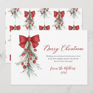 Tarjeta Festiva Navidades de la vegetación de la Escuela de Arte M