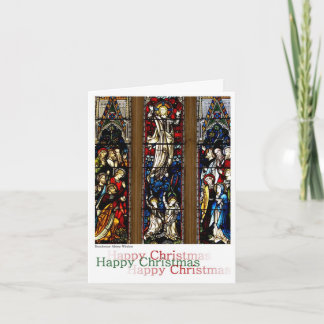 Tarjeta Festiva Navidades de la ventana de vidrio contenido