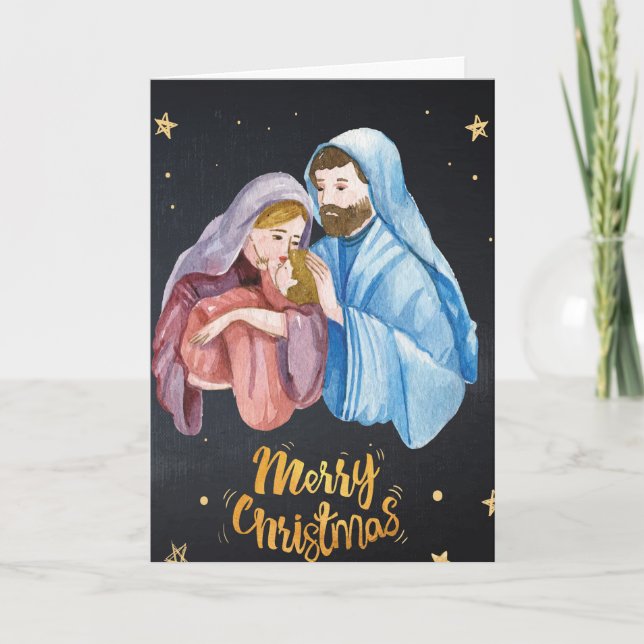 Tarjeta Festiva Navidades de la Virgen María Jesús (Anverso)