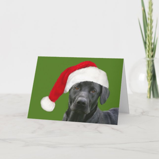 Tarjeta Festiva Navidades de laboratorio negros (Anverso)