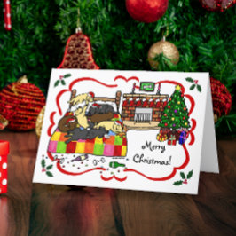 Tarjeta Festiva Navidades de Labrador Eve Personalizado