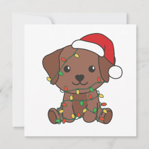Tarjeta Festiva Navidades de Labrador: Perros de invierno
