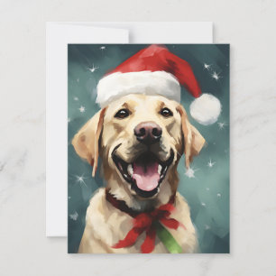 Tarjeta Festiva Navidades de Labrador pinchan obras de arte