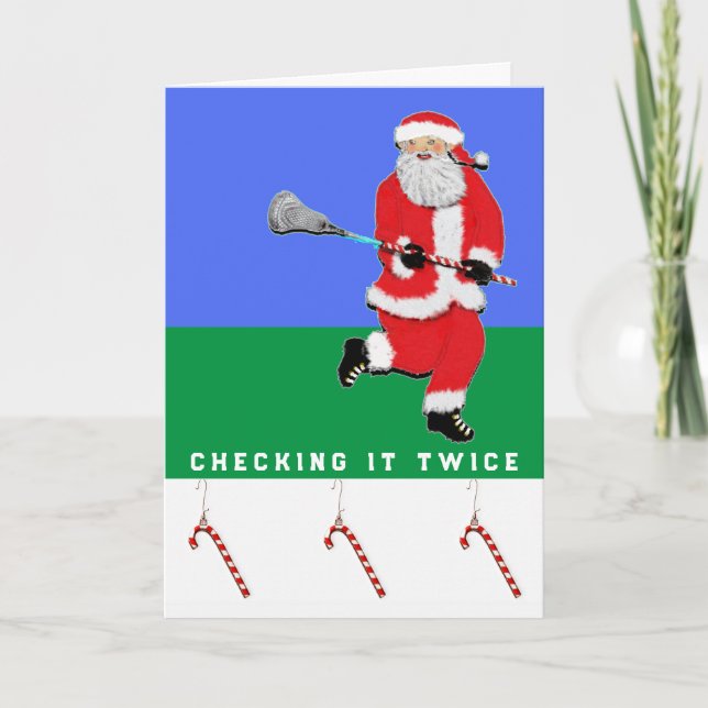 Tarjeta Festiva Navidades de Lacrosse (Anverso)