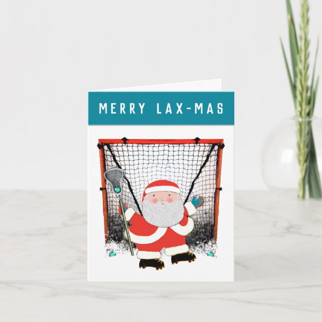 Tarjeta Festiva Navidades de Lacrosse Team (Anverso)