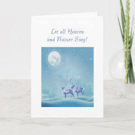 Tarjeta Festiva Navidades de las Escrituras Cristianas de los Reno