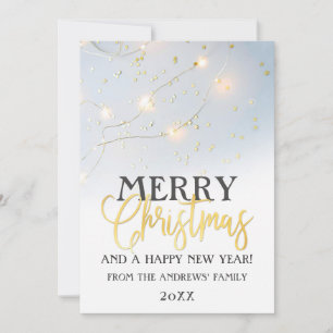 Tarjeta Festiva Navidades de las luces brillantes de Confetti, est