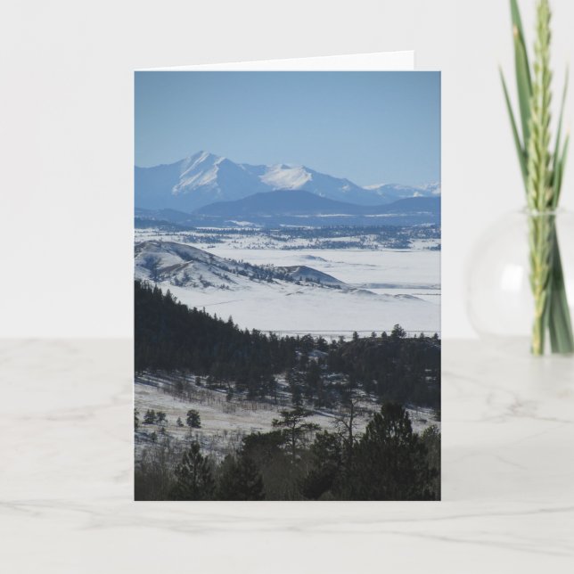 Tarjeta Festiva Navidades de las Montañas Rocosas (Anverso)
