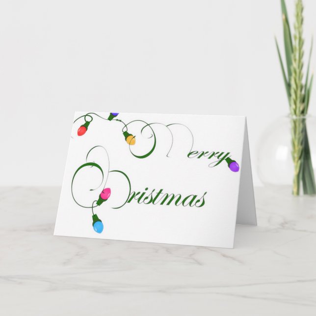 Tarjeta Festiva Navidades de Light Up (Anverso)
