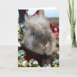 Tarjeta Festiva Navidades de Lionhead Bunny